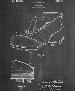 PP823-Chalkboard Football Cleat 1928 Patent Poster