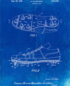 PP824-Faded Blueprint Football Cleat Patent Print