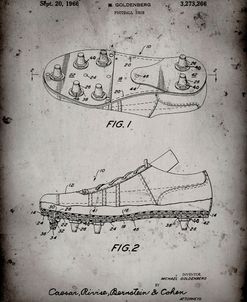 PP824-Faded Grey Football Cleat Patent Print