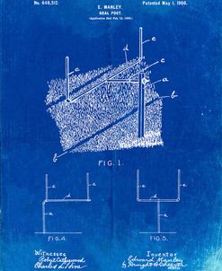 PP826-Faded Blueprint Football Goal Post Poster