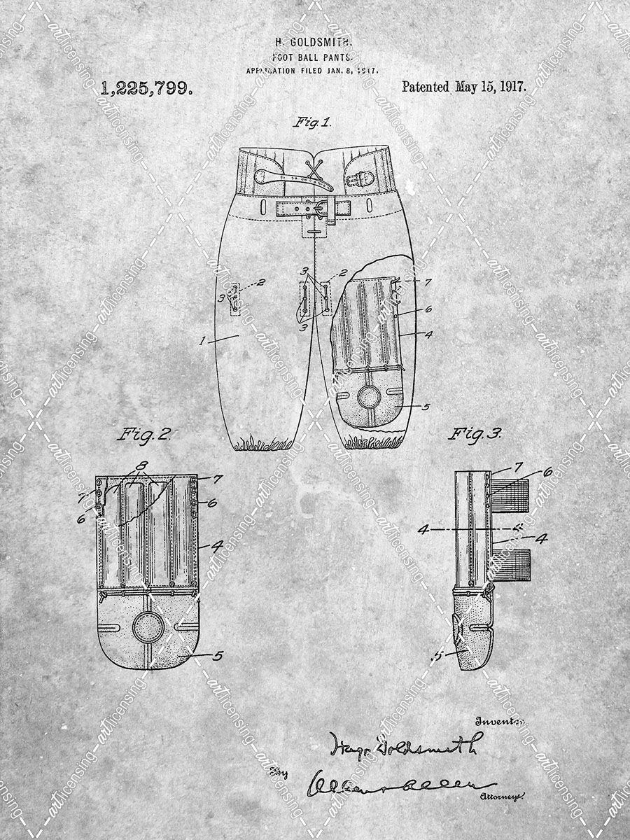 PP828-Slate Football Pants Patent Print