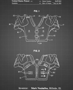 PP829-Black Grid Football Shoulder Pads Patent