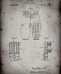 PP828-Faded Grey Football Pants Patent Print