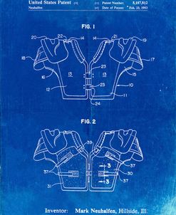 PP829-Faded Blueprint Football Shoulder Pads Patent