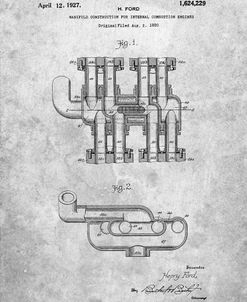 PP832-Slate Ford Car Manifold 1920 Patent Poster
