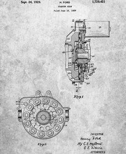 PP833-Slate Ford Car Starter Gear 1928 Patent Poster