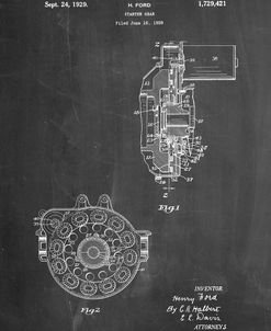PP833-Chalkboard Ford Car Starter Gear 1928 Patent Poster