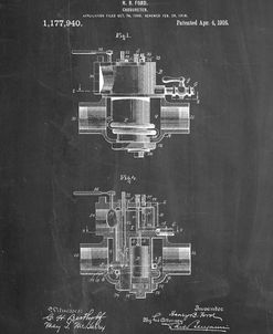 PP835-Chalkboard Ford Carburetor 1916 Patent Poster