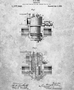 PP835-Slate Ford Carburetor 1916 Patent Poster