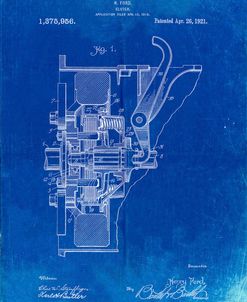 PP836-Faded Blueprint Ford Clutch Patent Poster