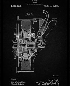 PP836-Vintage Black Ford Clutch Patent Poster