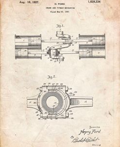 PP837-Vintage Parchment Ford Crank and Pitman