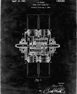 PP838-Black Grunge Ford Crank Shaft 1920 Patent Poster