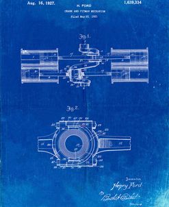 PP837-Faded Blueprint Ford Crank and Pitman