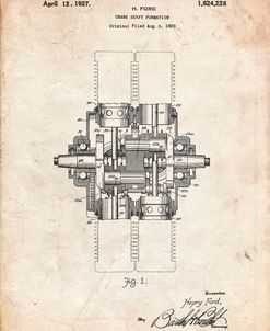 PP838-Vintage Parchment Ford Crank Shaft 1920 Patent Poster