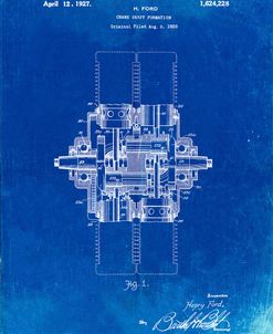 PP838-Faded Blueprint Ford Crank Shaft 1920 Patent Poster