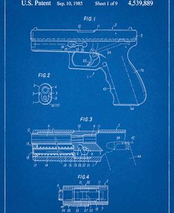 PP154- Blueprint Handgun Pistol Patent Poster