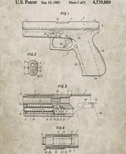 PP154- Sandstone Handgun Pistol Patent Poster