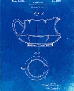 PP155- Faded Blueprint Haviland Basin Pitcher Patent Poster