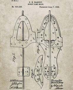 PP158- Sandstone 1898 Hockey Skate Patent Poster
