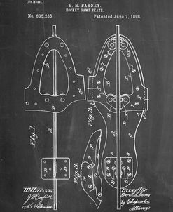 PP158- Chalkboard 1898 Hockey Skate Patent Poster