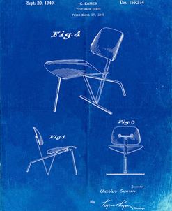 PP159- Faded Blueprint Eames Tilt Back Chair Patent Poster