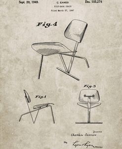 PP159- Sandstone Eames Tilt Back Chair Patent Poster