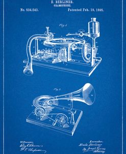 PP160- Blueprint Berliner Gramophone Poster