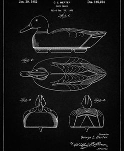 PP161- Vintage Black Duck Decoy Patent Poster