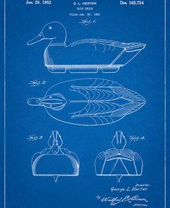 PP161- Blueprint Duck Decoy Patent Poster