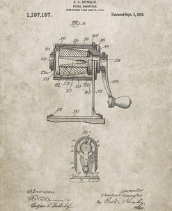 PP162- Sandstone Pencil Sharpener Patent Poster