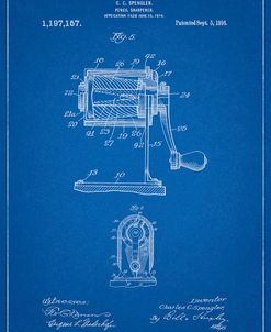 PP162- Blueprint Pencil Sharpener Patent Poster