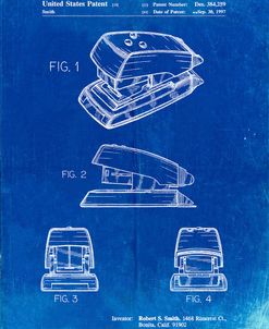 PP164- Faded Blueprint Mini Stapler Patent Poster