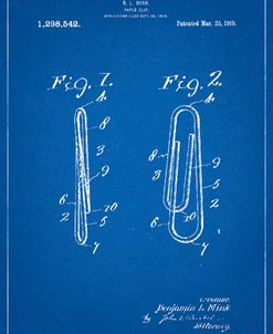 PP165- Blueprint Paper Clip Patent Poster