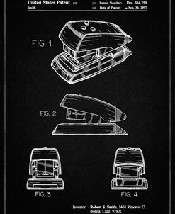 PP164- Vintage Black Mini Stapler Patent Poster