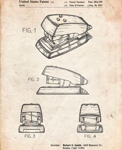 PP164- Vintage Parchment Mini Stapler Patent Poster