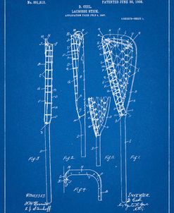 PP166- Blueprint Lacrosse Stick Patent Poster