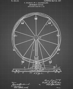 PP167- Black Grid Ferris Wheel Poster