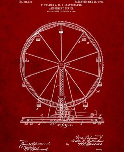 PP167- Burgundy Ferris Wheel Poster