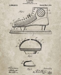 PP169- Sandstone Hockey Skate Patent Poster