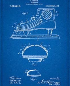 PP169- Blueprint Hockey Skate Patent Poster