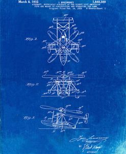 PP170- Faded Blueprint Sikorsky S-41 Amphibian Aircraft Patent Poster