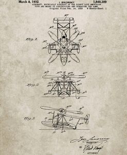 PP170- Sandstone Sikorsky S-41 Amphibian Aircraft Patent Poster