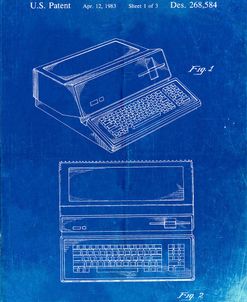 PP171- Faded Blueprint Apple III Computer Patent Poster