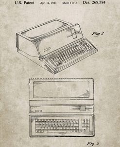 PP171- Sandstone Apple III Computer Patent Poster