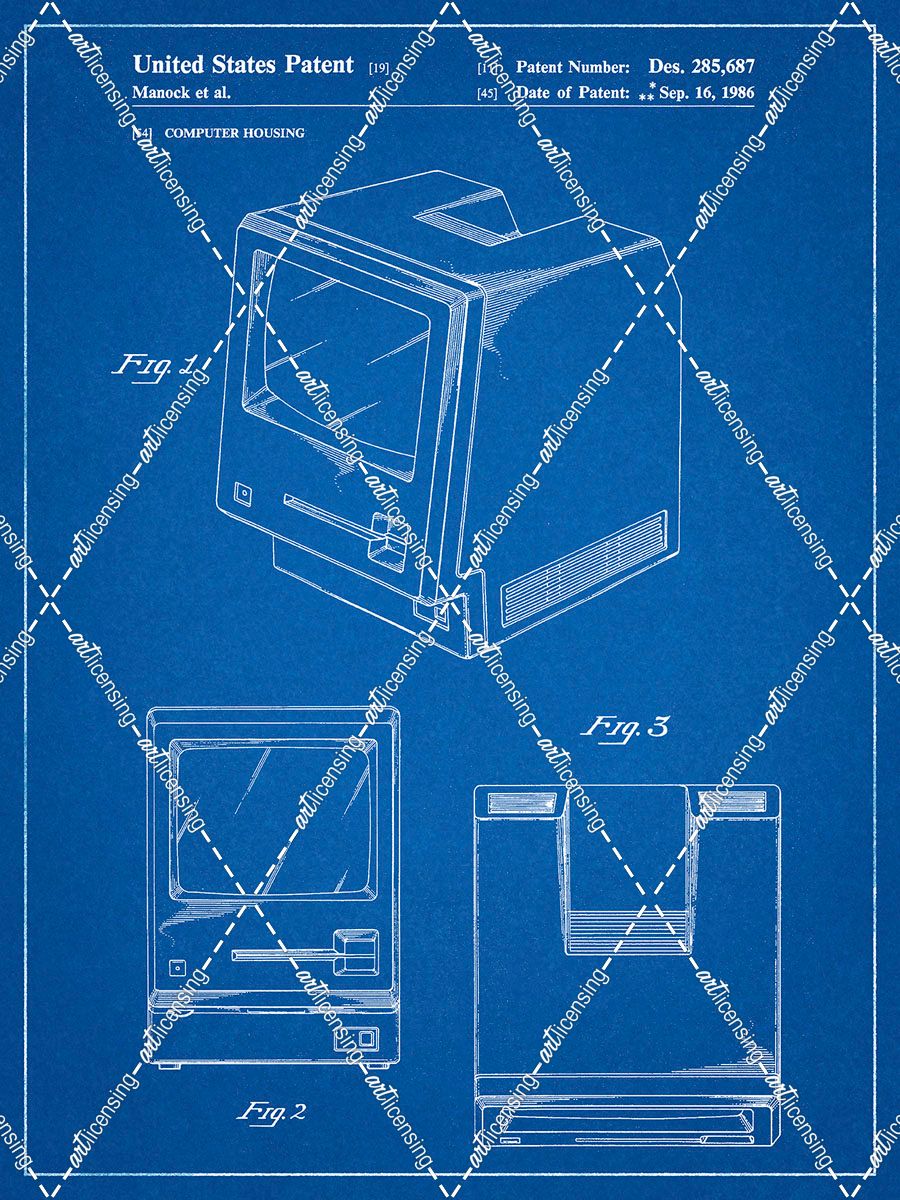 PP176- Blueprint First Macintosh Computer Poster