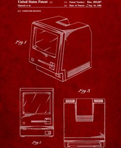 PP176- Burgundy First Macintosh Computer Poster