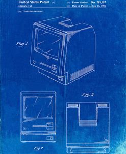 PP176- Faded Blueprint First Macintosh Computer Poster