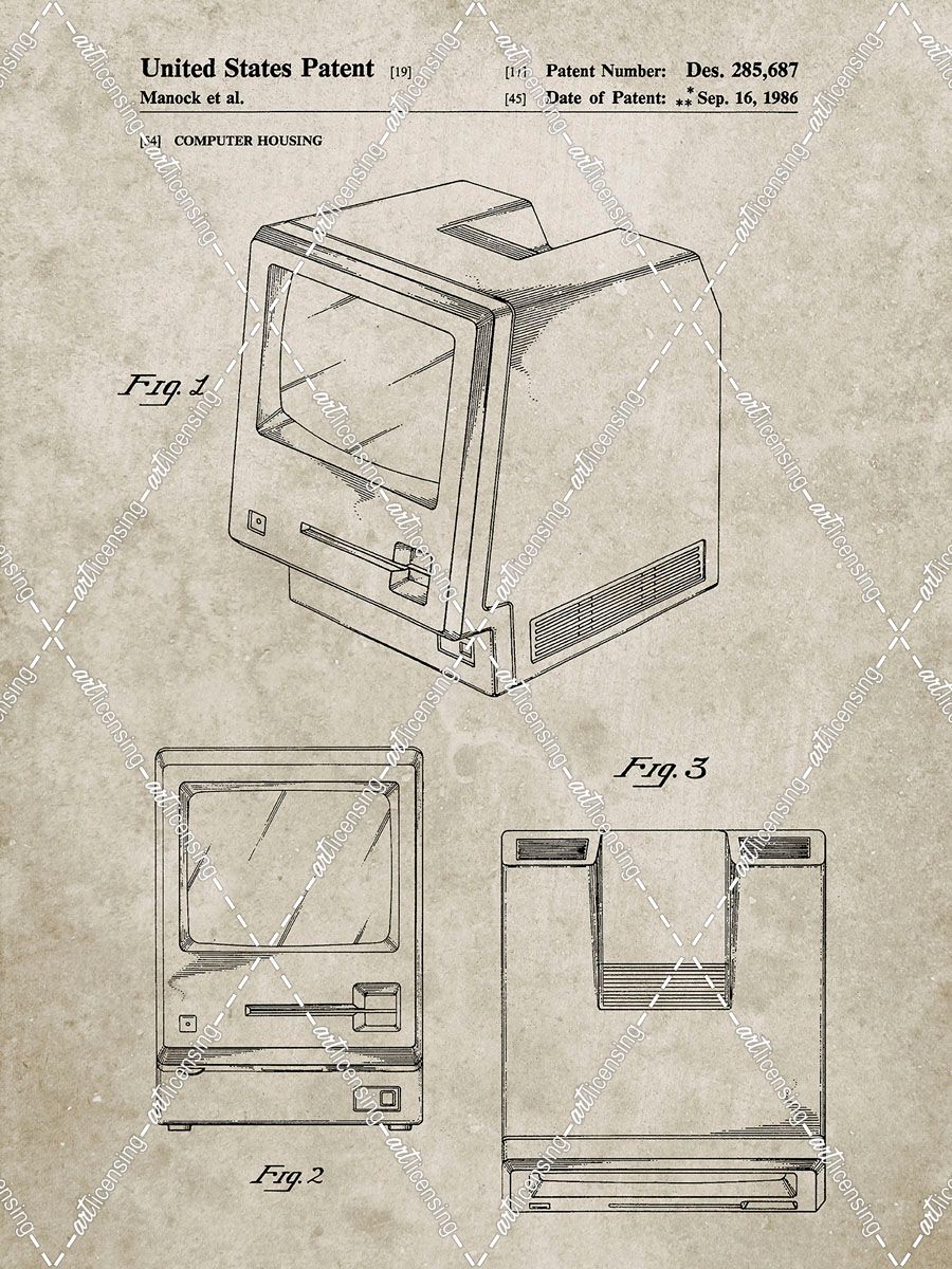 PP176- Sandstone First Macintosh Computer Poster