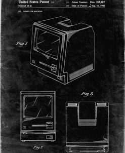PP176- Black Grunge First Macintosh Computer Poster